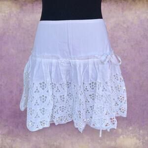 White zara lace skirt